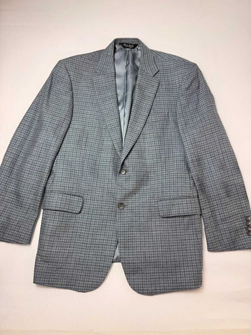 JoS. A. Bank Signature Wool Silk Linen Plaid Sport Coat 43R